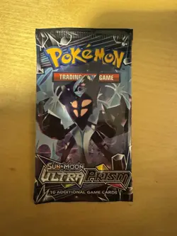 Pokemon "Ultra Prism" 10-Card Sealed Booster Pack (Dawn Wings Necrozma) X1 - Image 1