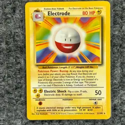 Vintage Pokemon Base Set Electrode 21/102 Rare NM - Image 1