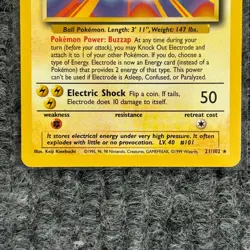 Vintage Pokemon Base Set Electrode 21/102 Rare NM - Image 4