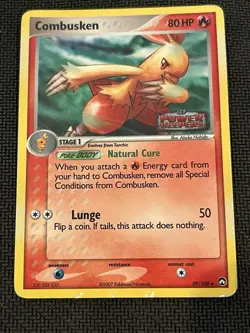 Pokemon TCG Combusken 29/108 EX Power Keepers Reverse Holo Stamped 2007 MP - Image 1