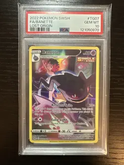Pokemon SWSH Lost Origin Banette Full Art TG07/TG30 PSA 10 - Image 1