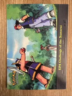 Pokemon Topps EP4 Challenge of the Samurai TV Animation Blue Logo NM - Image 1