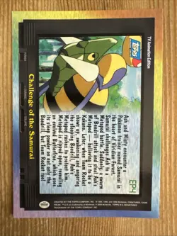 Pokemon Topps EP4 Challenge of the Samurai TV Animation Blue Logo NM - Image 2