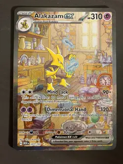 Pokemon Alakazam ex 201/165 SV: Scarlet & Violet 151 (MEW) Spec. Illust. Rare NM - Image 2