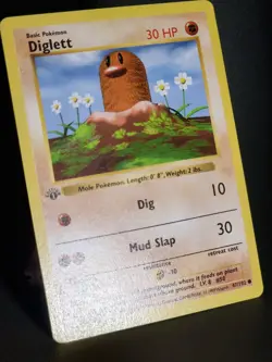 1999 Pokemon Game 1st Edition DIGLETT Shadowless English 47/102 *Never Played* - Image 3