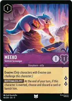 Meeko - Skittish Scrounger 46/204 COLD FOIL Winterspell Disney Lorcana - Image 1