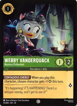 Webby Vanderquack Mystery Enthusiast 73/204 Whispers in the Well Disney Lorcana - Image 1