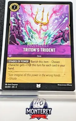 Triton's Trident NM-MINT Disney Lorcana TCG non holo 66/204 EN4 - Image 1