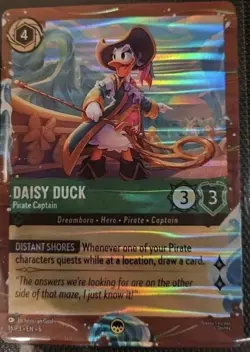 ** Disney Lorcana TCG Azurite Sea Cruise Daisy Duck Pirate 16/P3 Rare DCL ** - Image 1