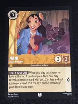 Disney Lorcana Winterspell Nani - Stage Manager 20/204 NM - Image 1