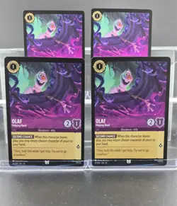 Disney Lorcana Olaf - Helping Hand 57/204 Whispers in the Well Uncommon 4 Cards - Image 1