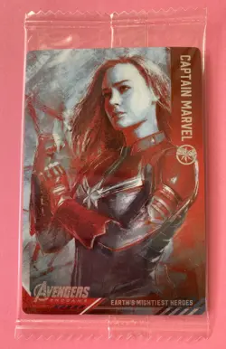 CAPTAIN MARVEL Marvel Avengers END GAME Wafer Card BANDAI F/S NEW - Image 1