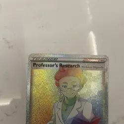 Professor's Research Rainbow Full Art Trainer Pokemon GO Pokemon Card TCG NM - Image 4