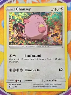 🔥Pokemon Card TCG Chansey 10/12 McDonalds 2018 Promo Holo Rare Sleeved 👍📈 - Image 1