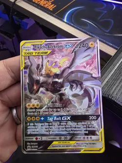 Pokemon TCG Pikachu & Zekrom GX Black Star Promo Card SM168 - Image 1