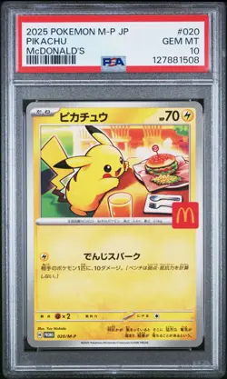 🔥PSA 10 Pikachu 020/M-P McDonald's Happy Set Promo 2025 Pokemon Card Japanese - Image 1