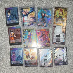 Bandai Dragon Ball Super Card Game Foil Lot 12 Cards SSB Vegito Gohan Trunks - Image 1