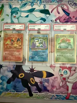 Pokemon CLF Charizard, Blastoise, Venusaur PSA 10 Japanese Cards Lot 2023 - Image 1