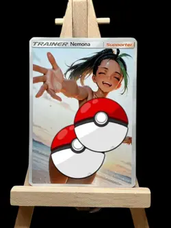 Pokemon Nemona Anime Waifu Custom DIY Trainer Art Pokemon card - Image 1