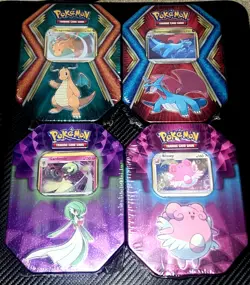 Pokemon Strong Bonds Tins with 10 Mini 3-Card Packs Salamence Gardevoir Blissey - Image 1