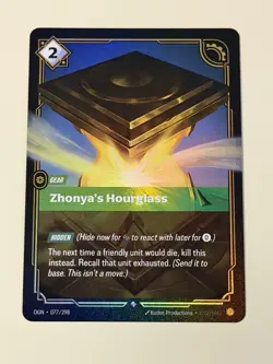 Riftbound League Of Legends Origins Foil Card OGN 077 Zhonyas Hourglass NM - Image 1