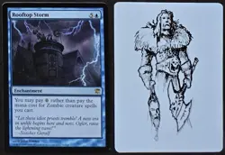 SKETCHED MtG Magic John Stanko _ Innistrad Artist Proof _ ROOFTOP STORM _ 1/50! - Image 1