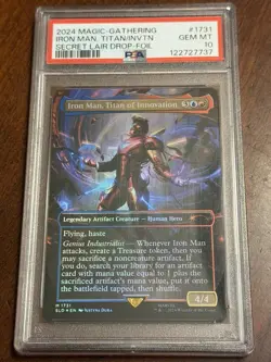 Iron Man MTG Avenger 2024 Secret Lair Drop Foil #1731 PSA 10 Gem Mint - Image 1