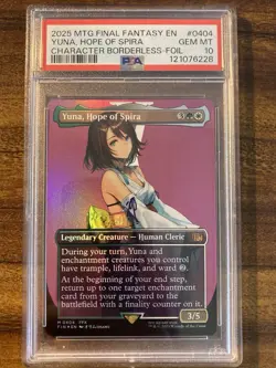 MTG✨YUNA, HOPE OF SPIRA Borderless FOIL✨FIN Final Fantasy PSA 10 MYTHIC Creature - Image 1