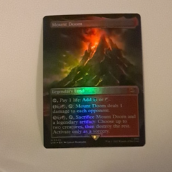 Mount Doom Borderless Foil NM/M LOTR Lord of the Rings MTG Magic the Gathering - Image 1