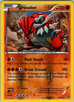 Groudon 84/160 XY - Primal Clash Reverse Holo Pokemon TCG NM - Image 1