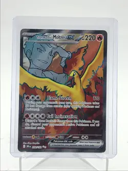 TEAM ROCKET'S MOLTRES EX 2025 POKEMON DESTINED RIVALS ULTRA RARE 208 Q5542 - Image 1