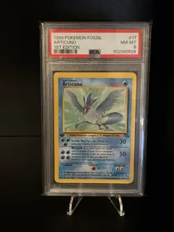Articuno 17/62 Pokemon Fossil Regular 1st Edition PSA NM-MT 8 - Image 1