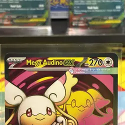 Pokemon Ascended Heroes - Mega Audino ex 253/217 Ultra Rare Holo! 🔥 Pack Fresh - Image 2