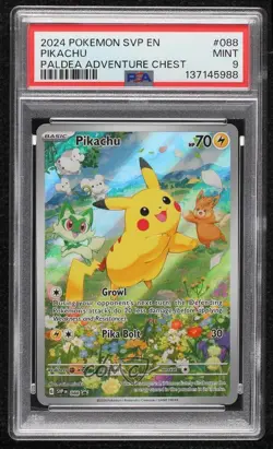 Pikachu Holo Pokemon Scarlet & Violet Black Star Promo PSA 9 - Image 1