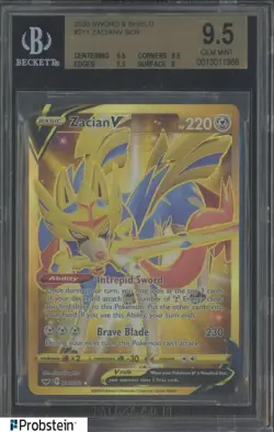 2020 Pokemon SWSH #211 Zacian Secret Rare BGS 9.5 GEM MINT - Image 1