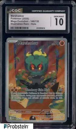 2025 Pokemon Mega Evolution Illustration Rare #146 Marshadow CGC 10 GEM MINT - Image 1