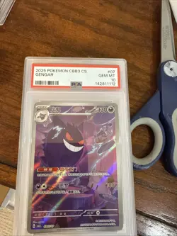 PSA 10 2025 Simplified Chinese Pokemon Gengar Gem Pack Vol 3 CBB3 CS 03 07 - Image 1