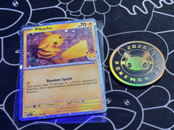 Pokemon Day 30th Anniversary - Pikachu 051 /162 Stamped 2026 Promo NM WITH SWIRL - Image 1