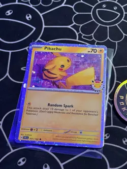 Pokemon Day 30th Anniversary - Pikachu 051 /162 Stamped 2026 Promo NM WITH SWIRL - Image 2