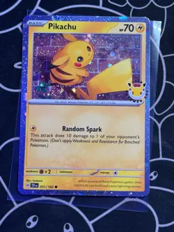 Pokemon Day 30th Anniversary - Pikachu 051 /162 Stamped 2026 Promo NM WITH SWIRL - Image 3