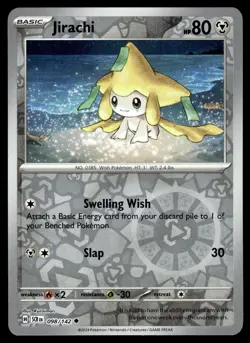 JIRACHI - 98/142 Uncommon Stellar Crown Pokemon Reverse Holo NM - Image 1