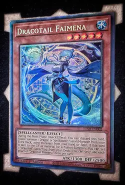 Dracotail Faimena JUSH-EN002 Collectors Rare 1st Edition Yugioh - Image 1