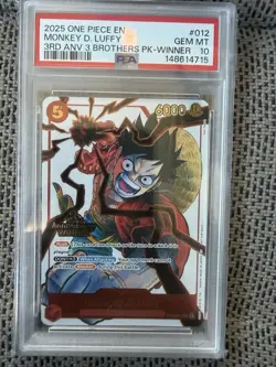 PSA 10 SEQUENTIAL - Luffy Sabo Ace WINNER - One Piece 3rd Anniversary 3 Brothers - Image 3