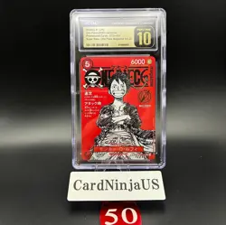 CGC PRISTINE 10 Luffy ST21-014 One Piece Magazine Weekly Shonen Jump Promo TCG - Image 1
