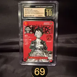 CGC PRISTINE 10 Luffy ST21-014 One Piece Magazine Weekly Shonen Jump Promo TCG69 - Image 1