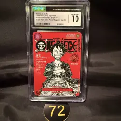 CGC GEM MINT 10 Luffy ST21-014 One Piece Magazine Weekly Shonen Jump Promo TC 72 - Image 1