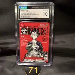 CGC GEM MINT 10 Luffy ST21-014 One Piece Magazine Weekly Shonen Jump Promo TC 71 - Image 1
