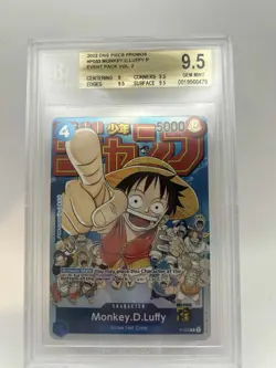 BGS 9.5 One Piece TCG Promos Monkey D. Luffy Event Pack Vol 2 P-033 - Image 1