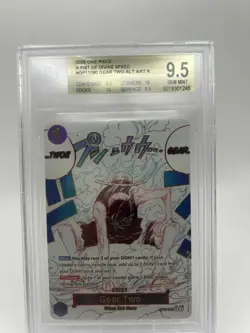 BGS 9.5 One Piece TCG Fist of Divine Speed Gear Two Alt Art OP11-090 - Image 1