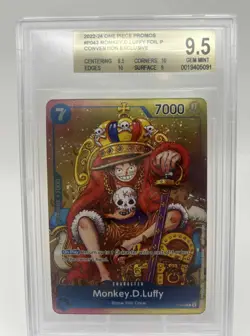 BGS 9.5 One Piece TCG Promos Monkey D. Luffy Convention Promo Foil P-043 - Image 1